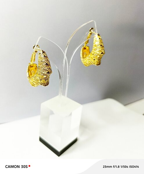 Boucles d'oreilles dorées élégantes