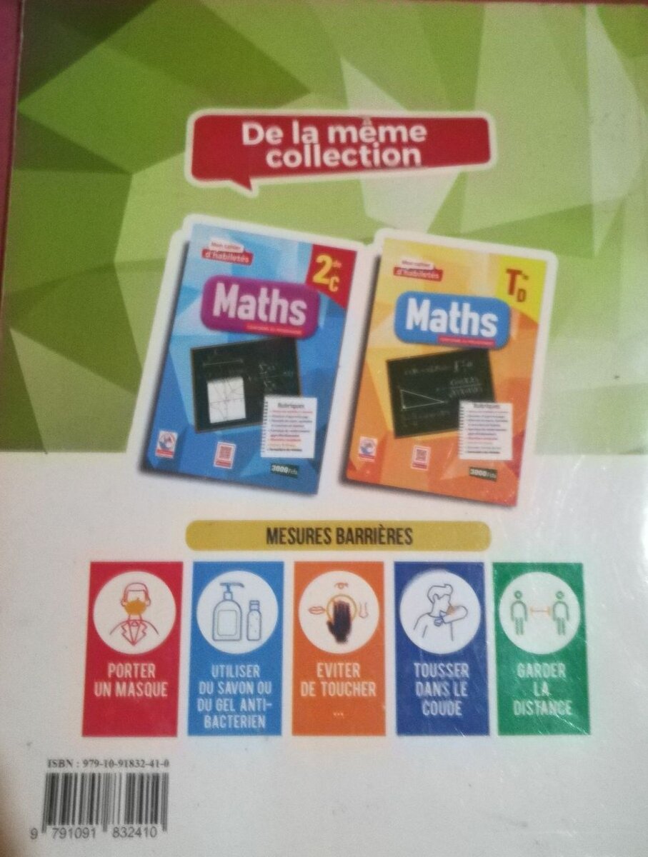 Cahier de Maths 2e A