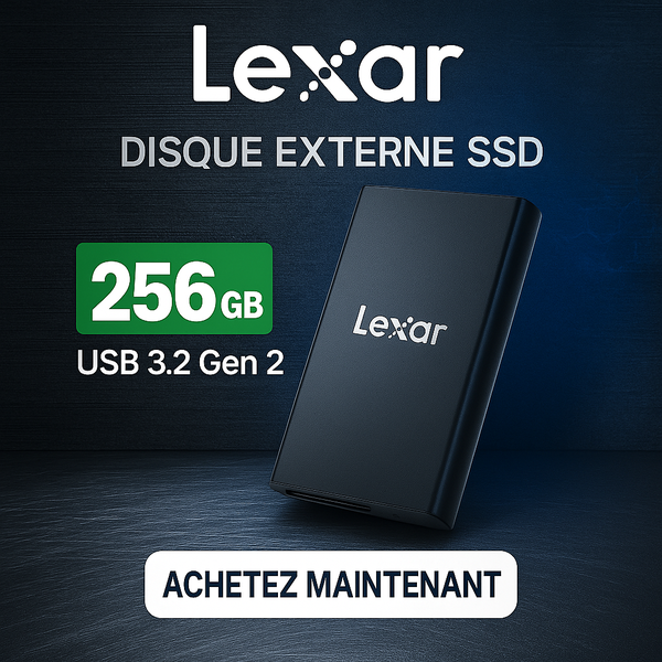 Disque SSD Externe Lexar 256Go