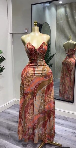 Robe Maxi Élégante Imprimée