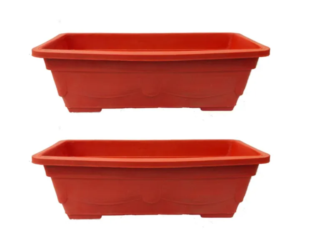 Pack Of 2 Plastic Kiari For Flowers & Plants Growing Dia 17" x 8" H 5.50"