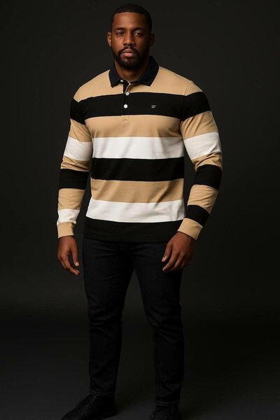 Polo rayé homme confortable