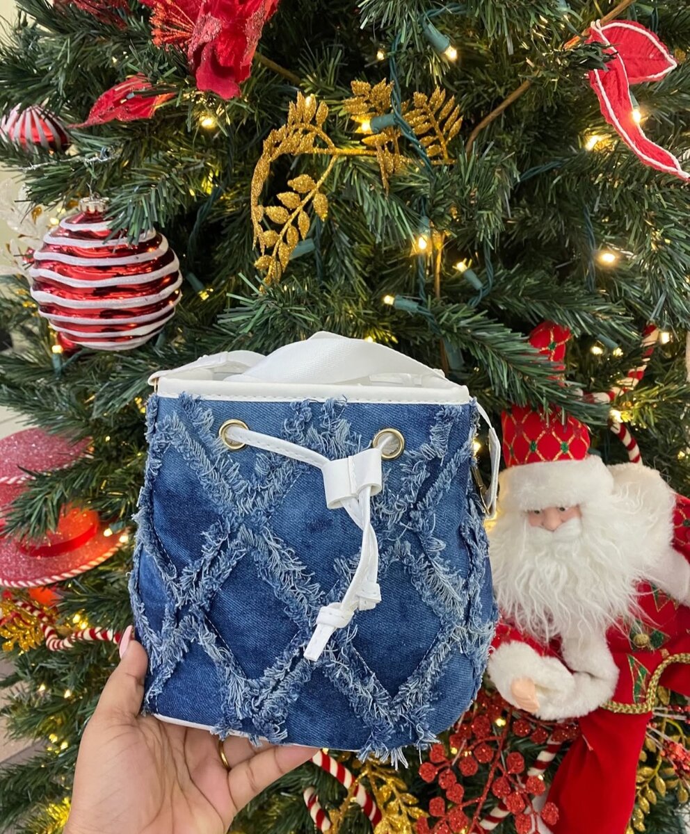 Mini denim bag