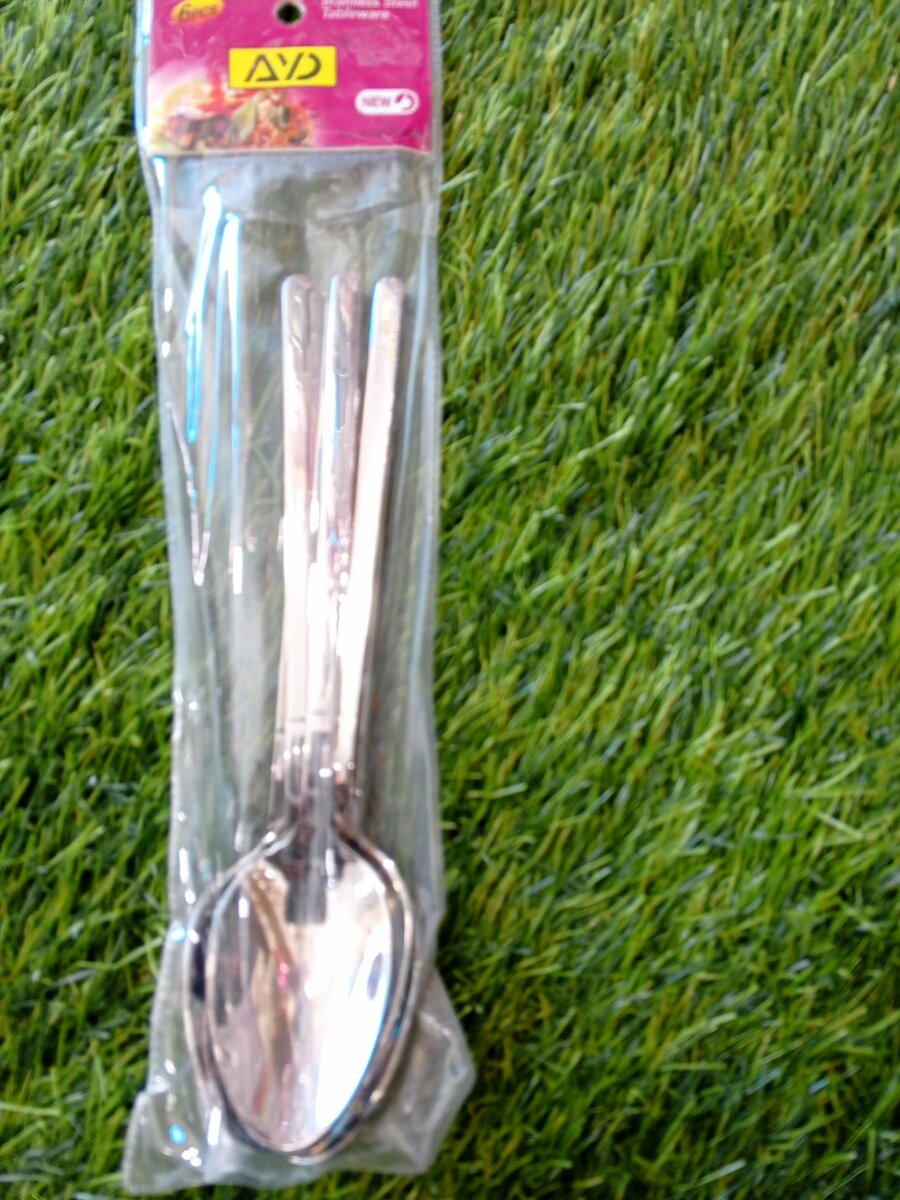 6 pieces stainless steel silver spoon