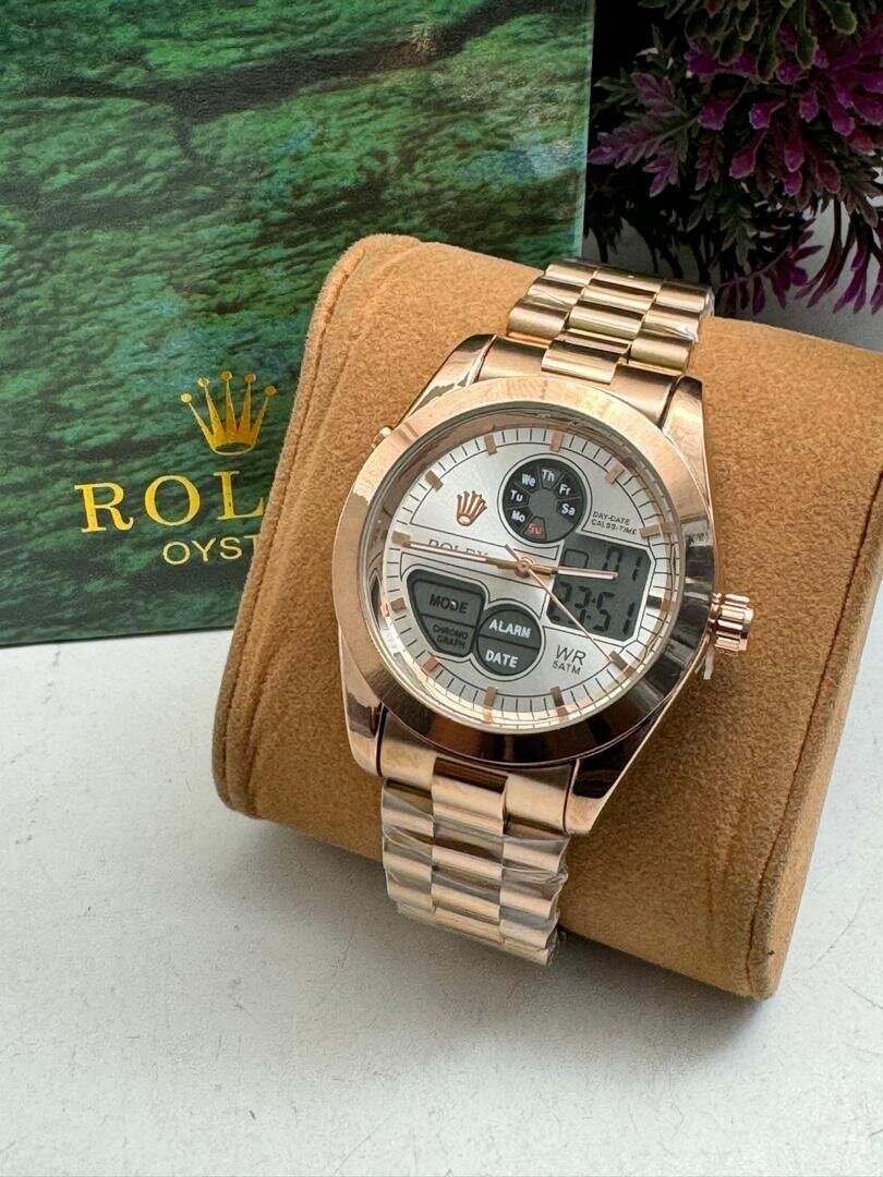 Rolex digital and analog watch