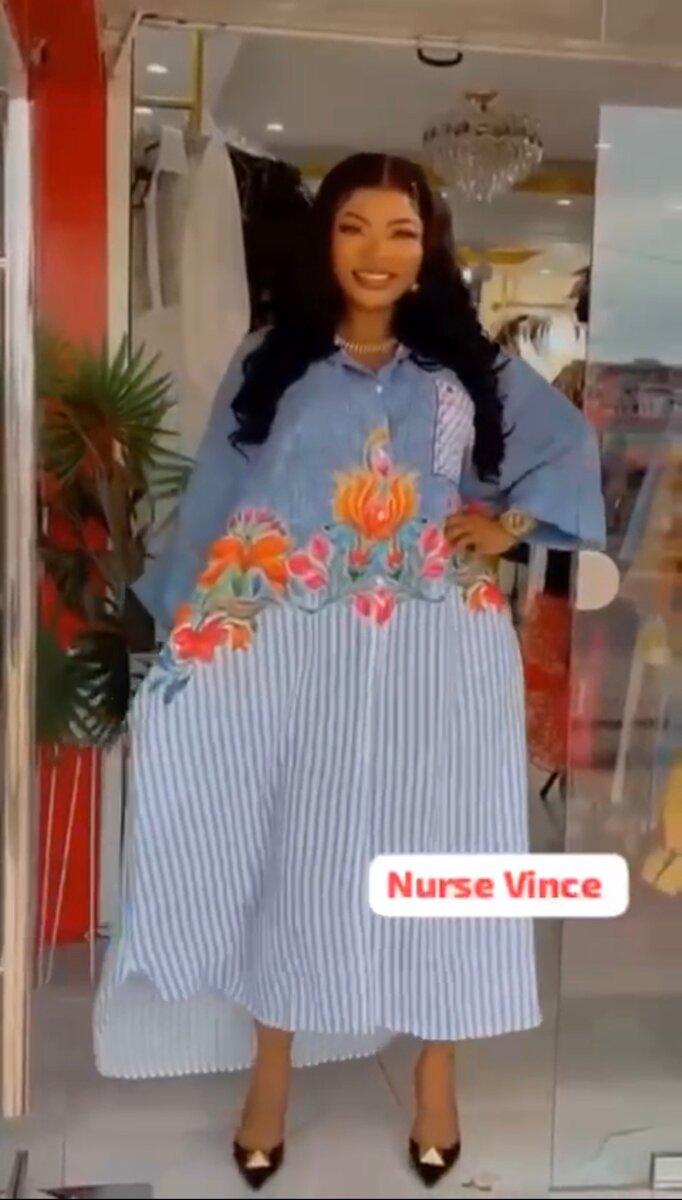 Robe Maxi à Rayures Florale