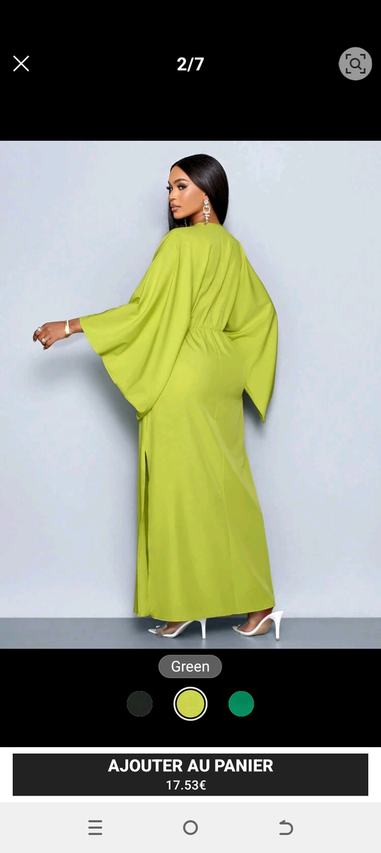 Robe Longue Vert Élégante