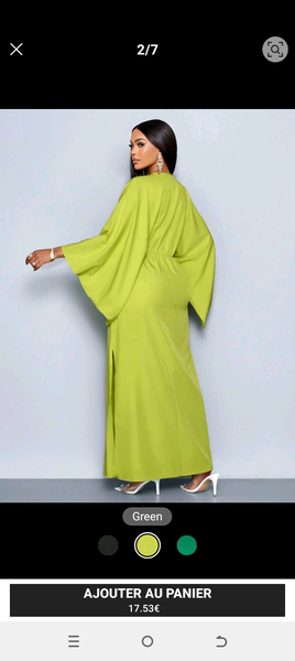 Robe Longue Vert Élégante