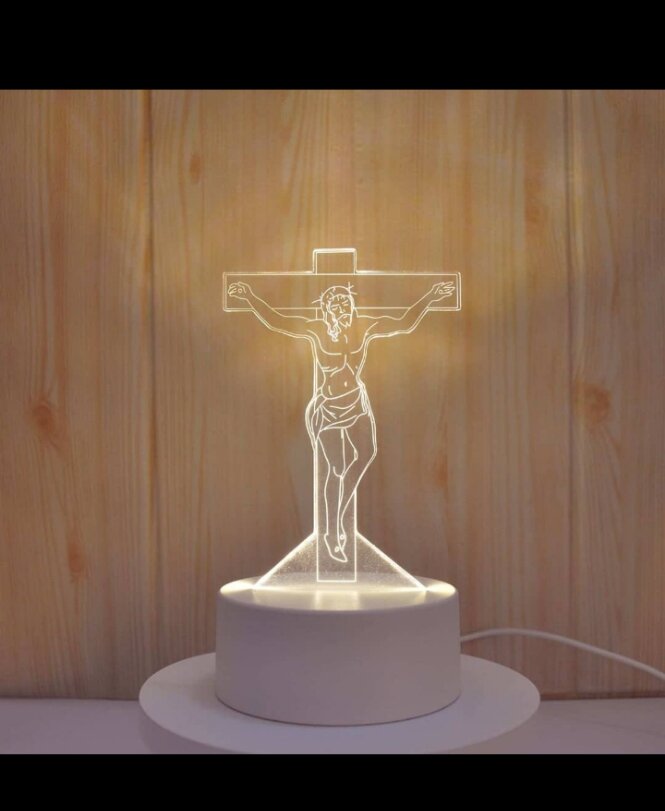 Lampe LED Croix 3D