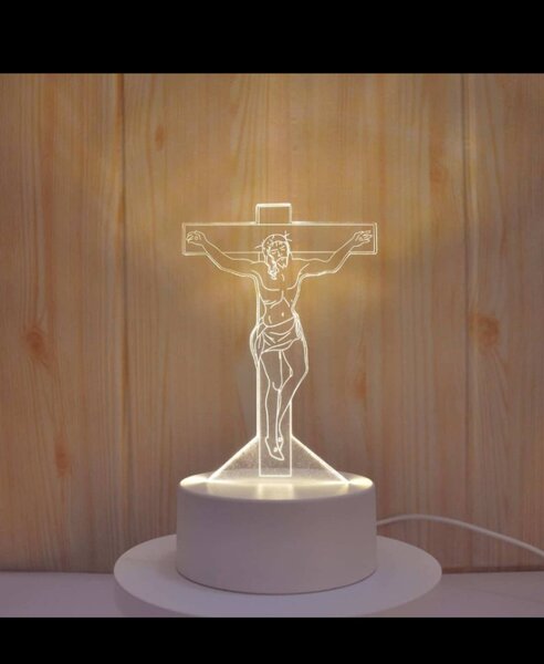 Lampe LED Croix 3D