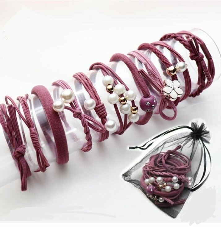 Headrope 12 piece combination set elastic hairband hair tie