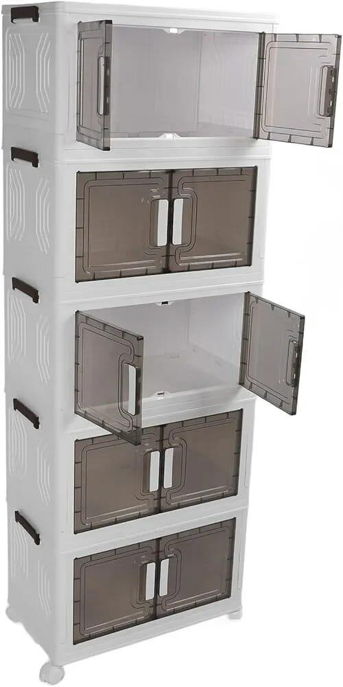 Placard de rangement, Armoire de rangement robuste avec 4 ro