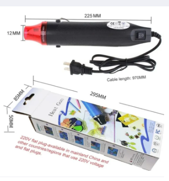 Mini Heat Gun Temperature 392℉&662℉ Multi-Purpose Hot Air Gun Electric Heating Tools Shrink Pen for Craft PVC Shrink DIY Embossing Peeling Paint Mini Hot Air Thermostat Heat Hot Air Blower Thermal Power Tool Soldering Heat Air Tool for Soft Pottery D