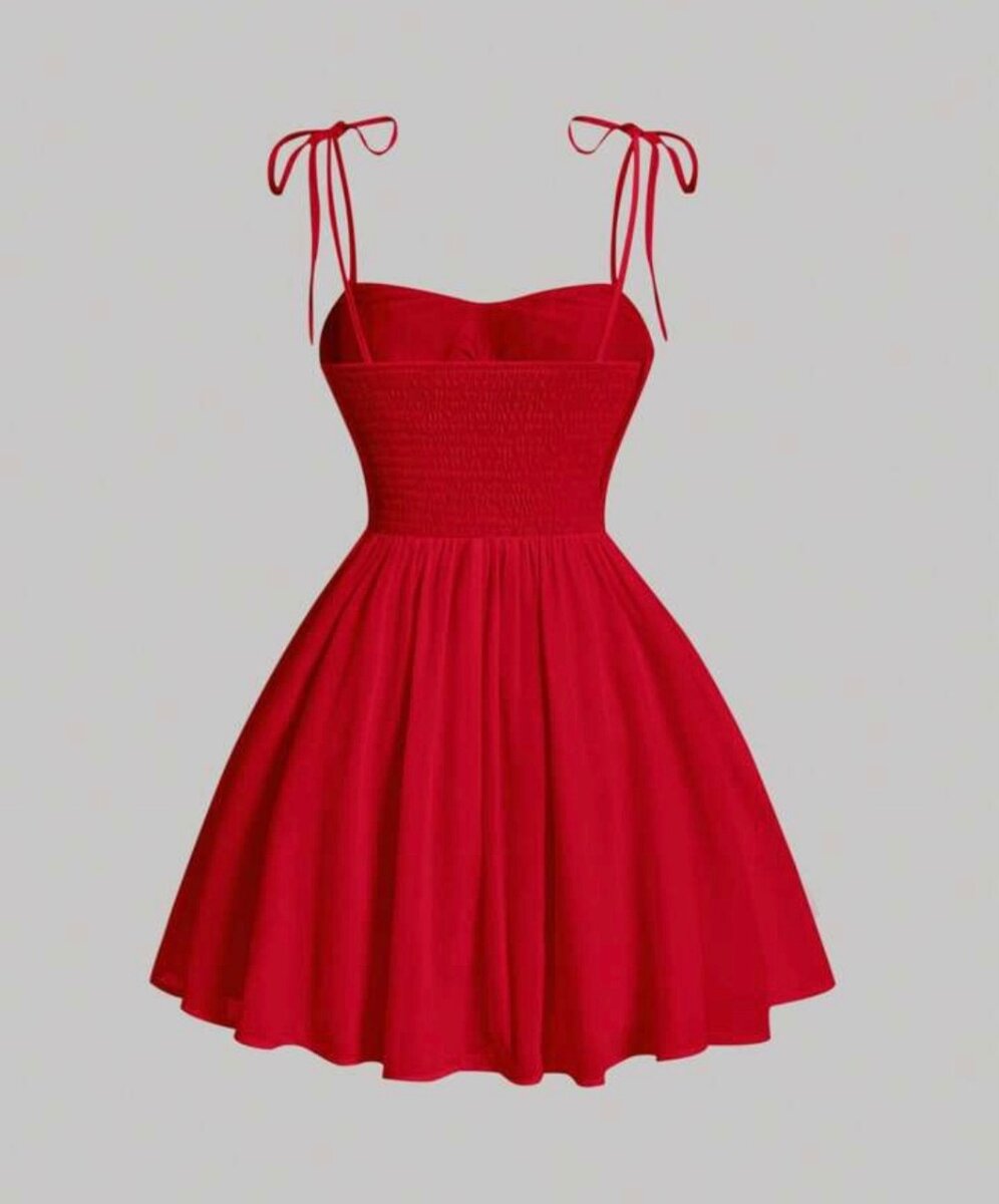 Robe rouge à bretelles