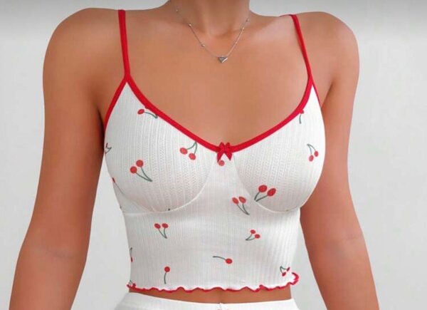 Débardeur Femme Imprimé Cerises