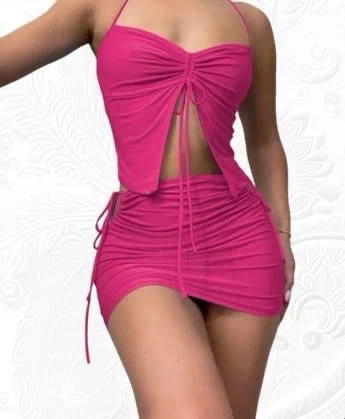 Robe sexy rose charmante