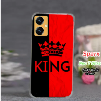 Sparx Neo 7 Ultra Pouch Cover Red - King Soft Back Cover Case For Spark Neo 7 Ultra