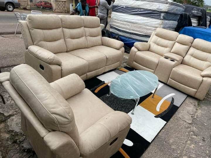 Adele 3 - Piece Faux Leather Living Room Set