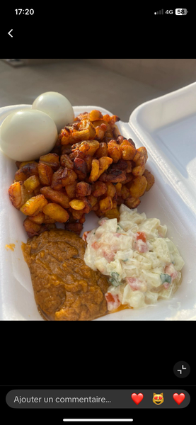 Alloco + 2 oeufs piments