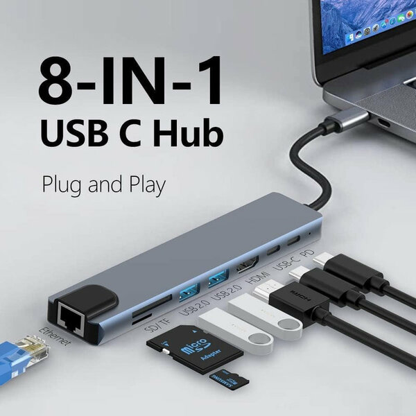 Hub USB-C 8-en-1