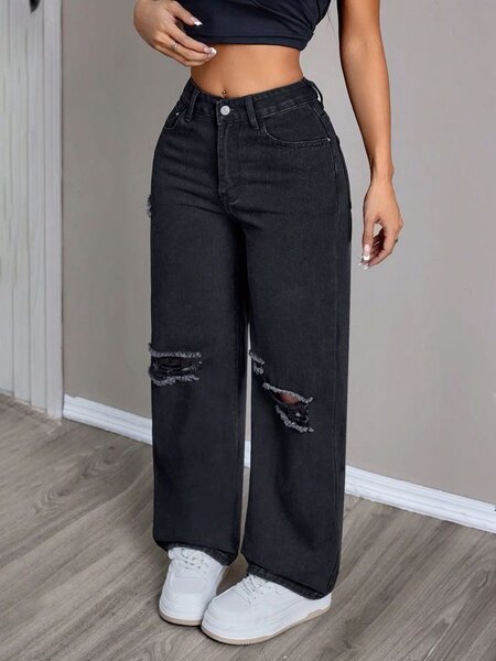 THRIFT BLACK BOYFRIEND JEANS