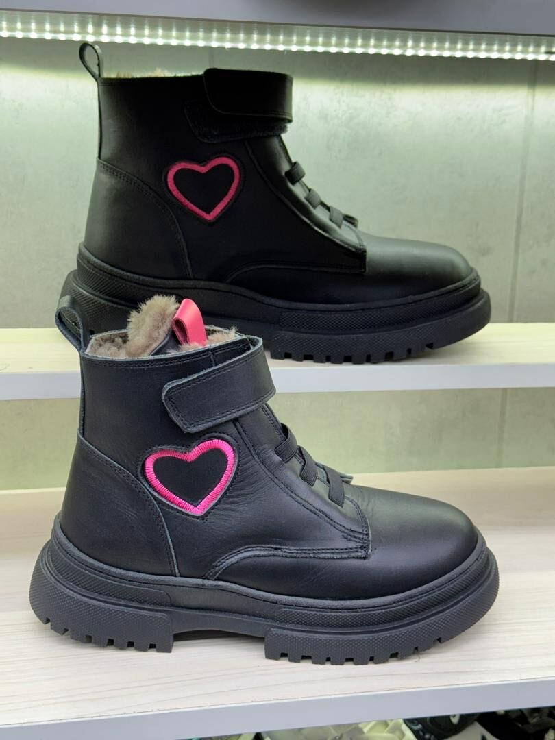 Кожаные ботинки