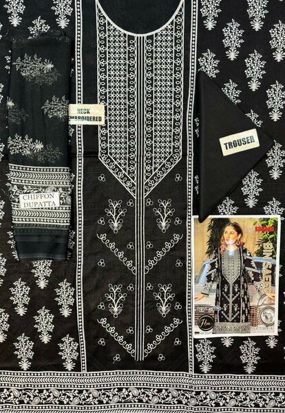 Printed lawn suit