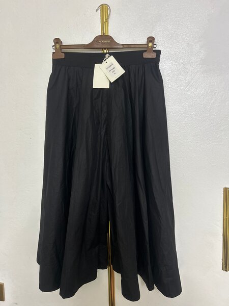 Pantalon large en lin noir