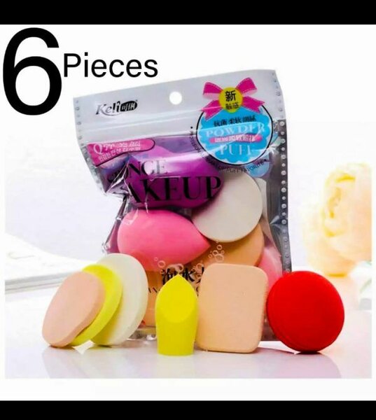 Pearlin Makeup Sponges Pack Of 6 Beauty Blending Sponges