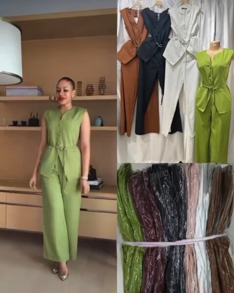 Combi-pantalon élégant femme