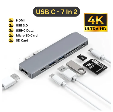 USB C Hub, Thunderbolt 3 Dock, Type C Hub with 4K HDMI, TF/SD Card Reader, Type C Female, 2 USB 3.0s, Type C Hub Adapter Dongle for MacBook Pro 2016/2017/2018 and Air 2018