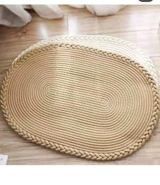 Tapis ovale en jute tressé