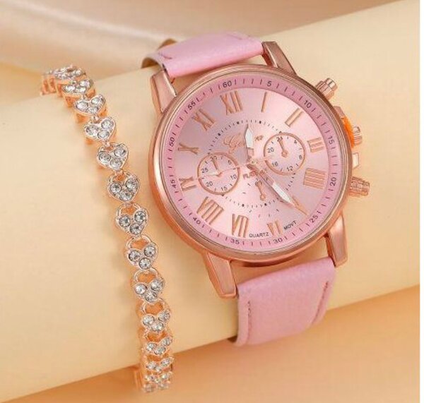 Montre Femme Rose Élégante