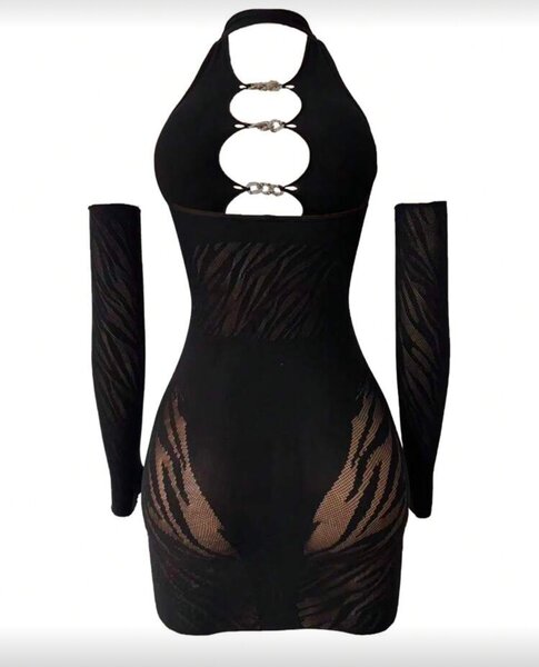 Robe sexy découpée noire