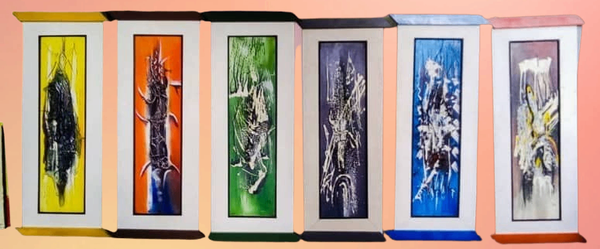 Tableaux abstraits colorés