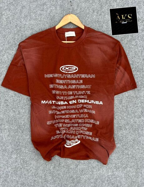 T-shirt rouge imprimé unisexe