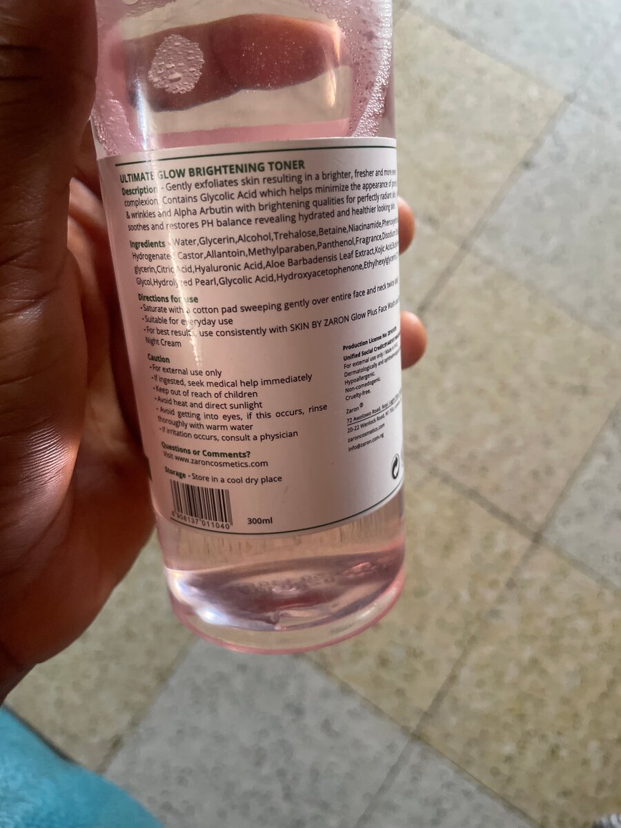 Toner Éclat Peau Zaron