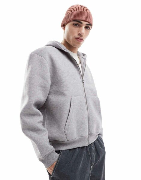 Veste à capuche grise tendance