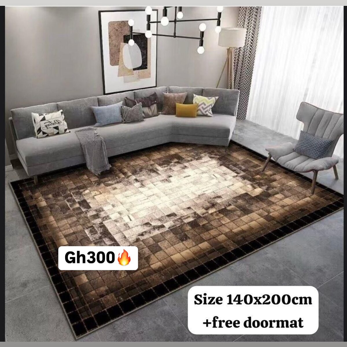 Beautiful and cozy patterned carpet