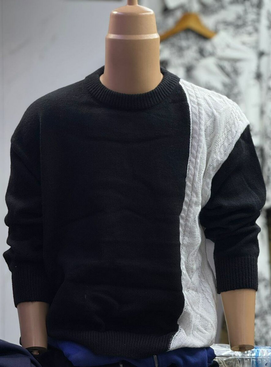 Pulls en laine bi-colores