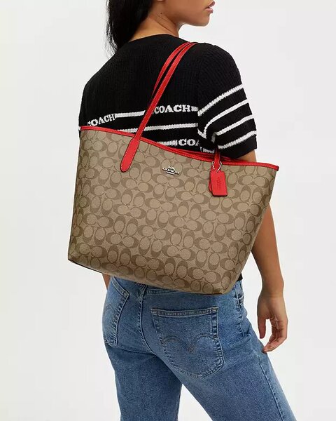 City Tote Bag In Signature Canvas. 100% оригинал из США