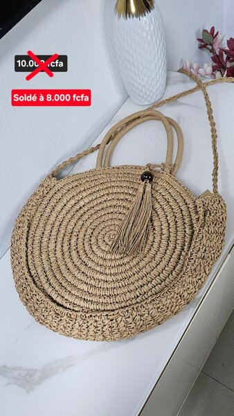 Sac rond en osier chic