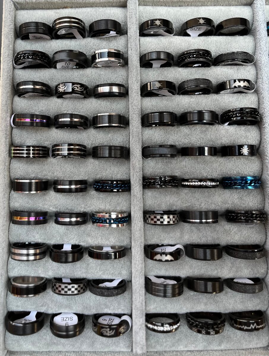 Bagues en acier inoxydable design