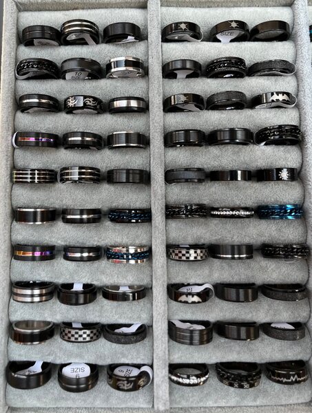 Bagues en acier inoxydable design