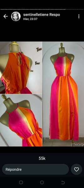 Robe Maxi Éclatante Été Femme