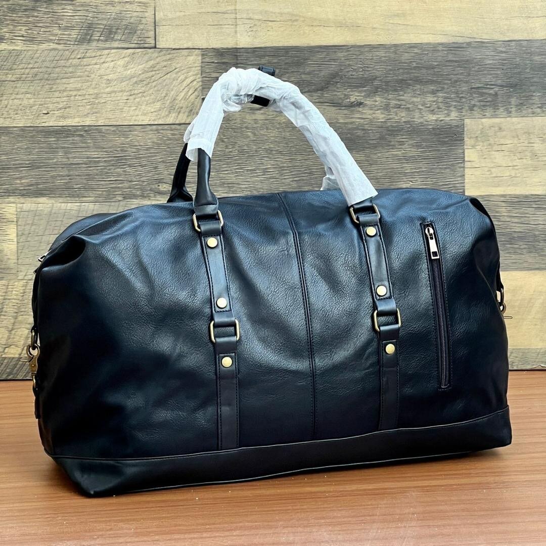 Leather duffel bags