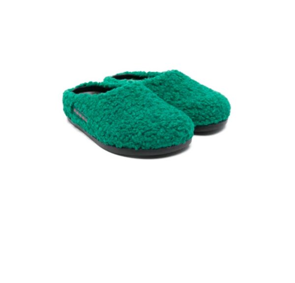 faux-shearling slippers