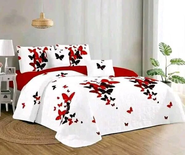 Bedroom set: quilted bedspread+pillowcases 2pcs+2pcs