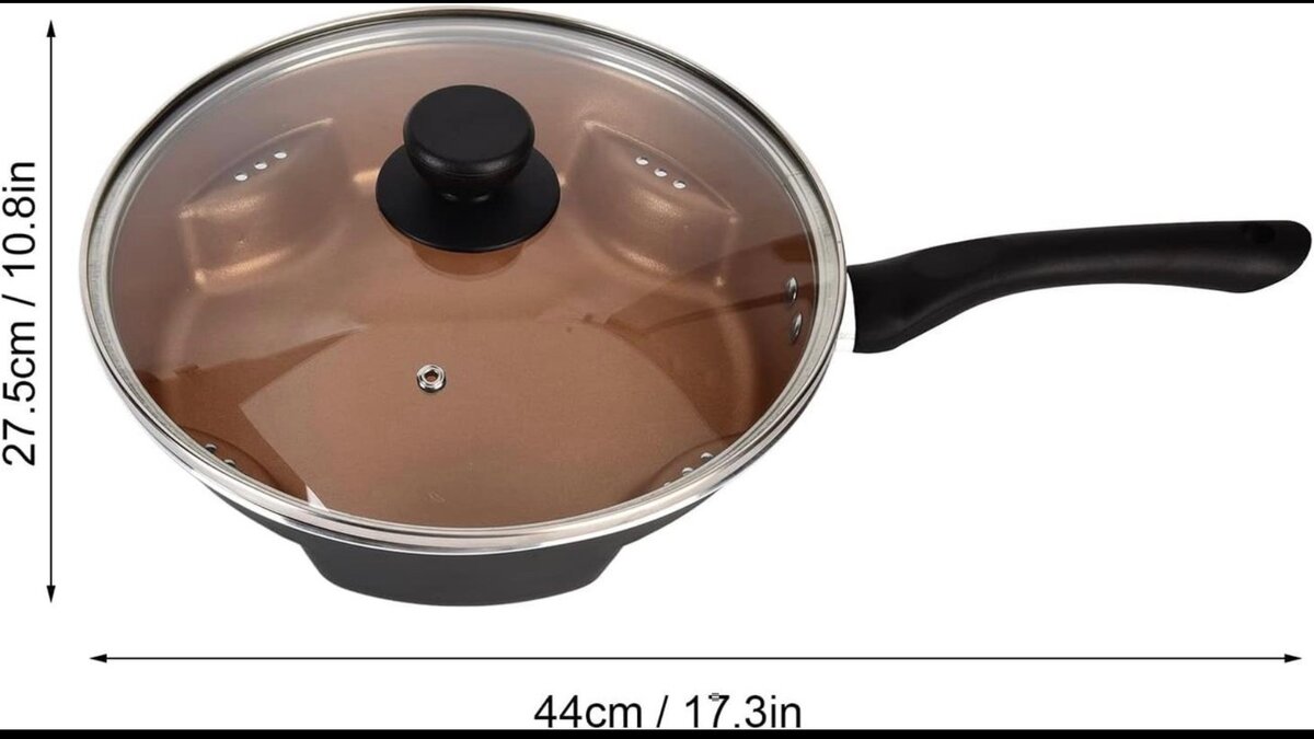 Poèle en Aluminium Résistant aux Rayures avec Poignée Amovib