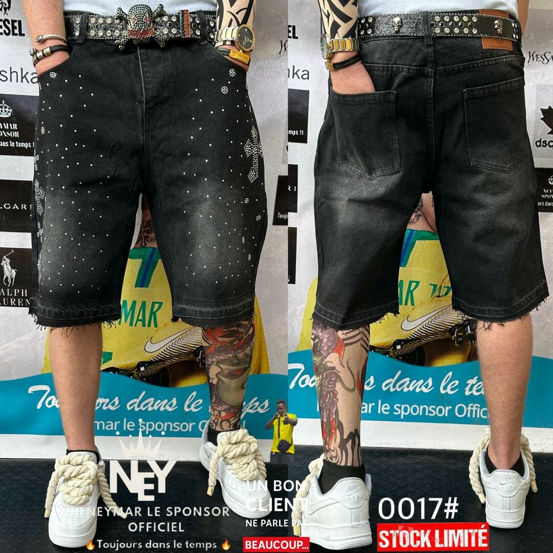 Shorts en jean noir stylé